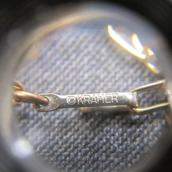 Rare Kramer NY Seed Pearl Parure with Clear AB Rhinestone Bracelet - Picture 4 of 5